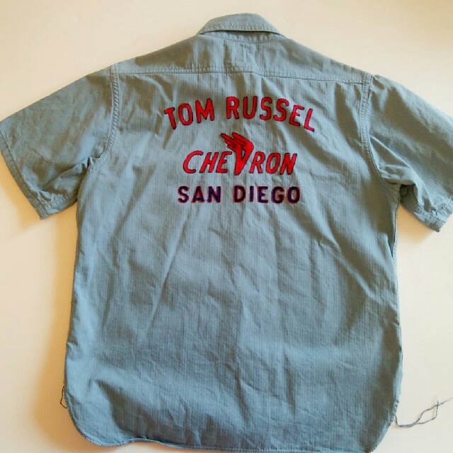Buzz Rickson's(バズリクソンズ)のバズリクソンズ  コントラクターシャツ 半袖ワークシャツ 　ライトブルー M メンズのトップス(シャツ)の商品写真