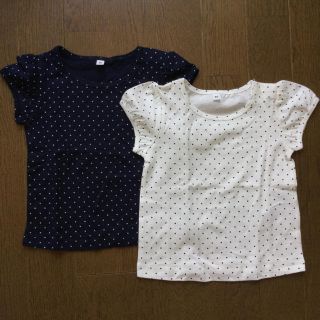 ムジルシリョウヒン(MUJI (無印良品))の無印良品 Tシャツ 80 女の子 未使用品 ２枚組(Ｔシャツ)