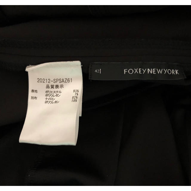 FOXEY(フォクシー)の美品 フォクシーNY ワンピース 黒 フィット&フレアー 42 L レディースのワンピース(ひざ丈ワンピース)の商品写真