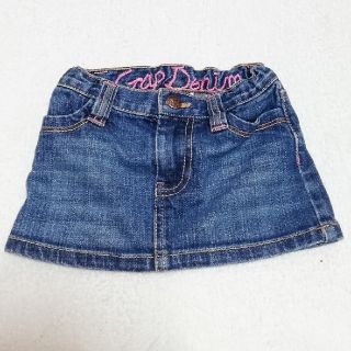 ベビーギャップ(babyGAP)の★タイムセール★baby gap デニムピンク刺繍スカート80cm(スカート)