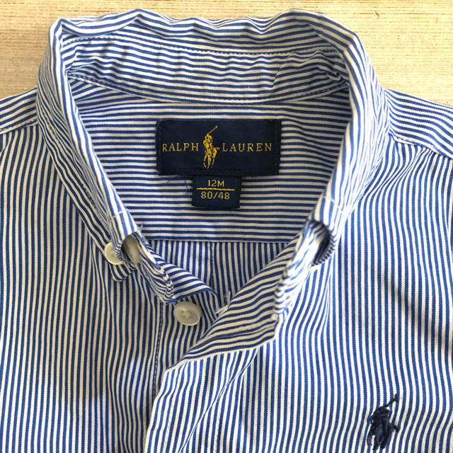Ralph Lauren(ラルフローレン)のラルフローレン ボタンダウン シャツ ストライプ 80  キッズ/ベビー/マタニティのベビー服(~85cm)(シャツ/カットソー)の商品写真