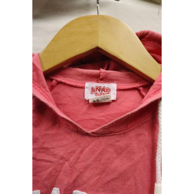ANAP Kids(アナップキッズ)のANAP KIDSレイヤードパーカー/100 キッズ/ベビー/マタニティのキッズ服女の子用(90cm~)(Tシャツ/カットソー)の商品写真