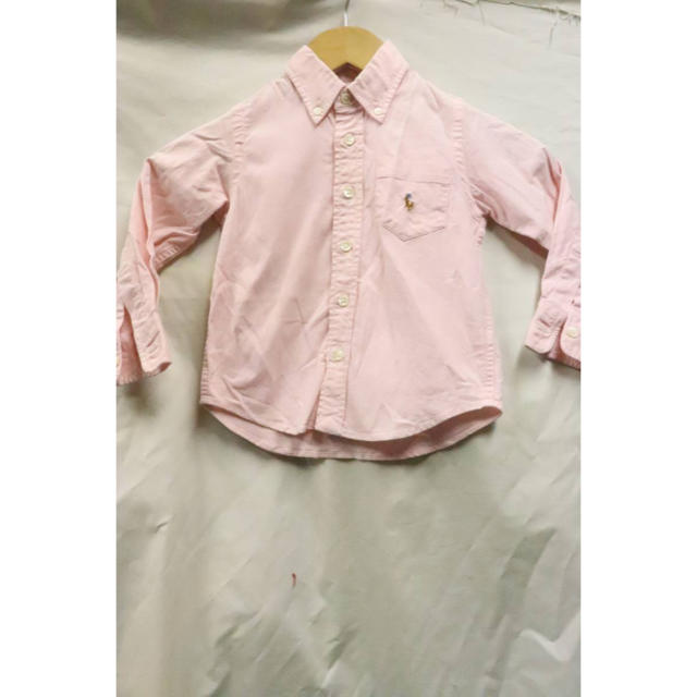 Ralph Lauren(ラルフローレン)のラルフローレンBD長袖シャツピンク/100 キッズ/ベビー/マタニティのキッズ服男の子用(90cm~)(ブラウス)の商品写真