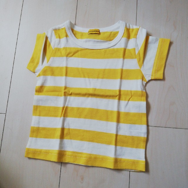 しまむら(シマムラ)のしまむら　新品　ボーダー　Tシャツ　オーガニックコットン キッズ/ベビー/マタニティのベビー服(~85cm)(Ｔシャツ)の商品写真