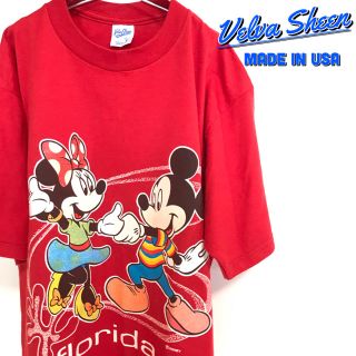 ディズニー(Disney)の90's Velva Sheen ベルバシーン USA ミッキーミニー Tシャツ(Tシャツ/カットソー(半袖/袖なし))