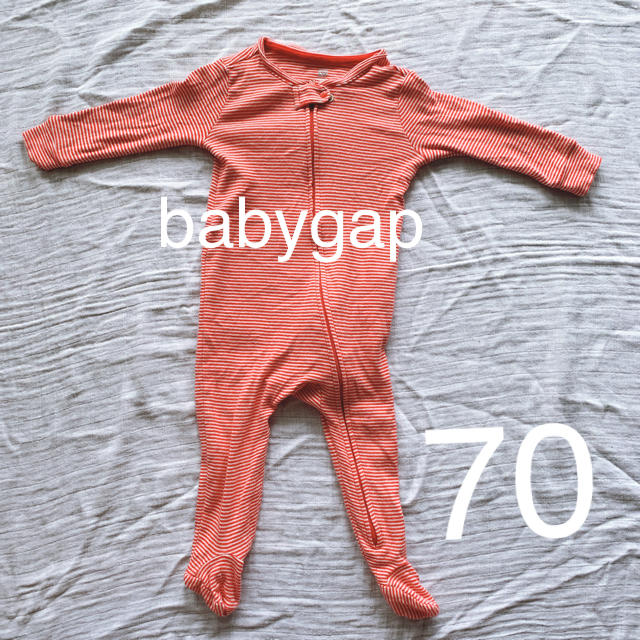 babyGAP(ベビーギャップ)のロンパース カバーオール babygap 足付き キッズ/ベビー/マタニティのベビー服(~85cm)(ロンパース)の商品写真