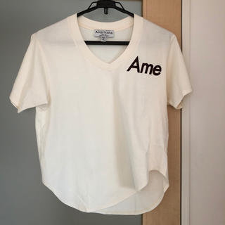 アメリカーナ(AMERICANA)のAmericana×B&Y コラボT ＶネックアシンメトリーTシャツ(Tシャツ(半袖/袖なし))