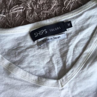 シップス(SHIPS)のSHIPS シップス Vネック オーガニックコットンTシャツ(Tシャツ(半袖/袖なし))
