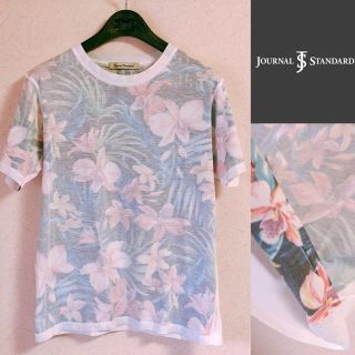 ジャーナルスタンダード(JOURNAL STANDARD)の【値下げ！】ジャーナルスタンダード ボタニカル柄tシャツ L(Tシャツ/カットソー(半袖/袖なし))