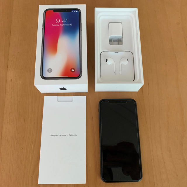 即納 極美品 SIMロック解除済 docomo iPhoneX 256GB 黒