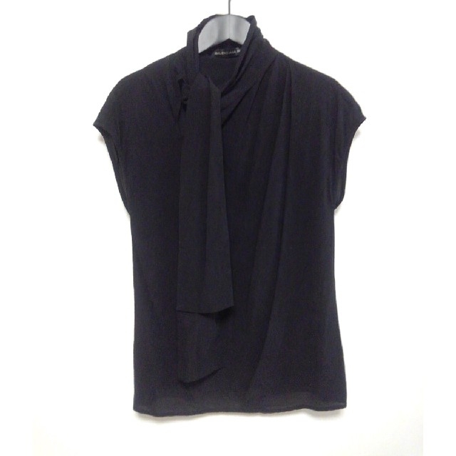 Balenciaga(バレンシアガ)のBALENCIAGAバレンシアガシルクシャツブラック レディースのトップス(シャツ/ブラウス(半袖/袖なし))の商品写真