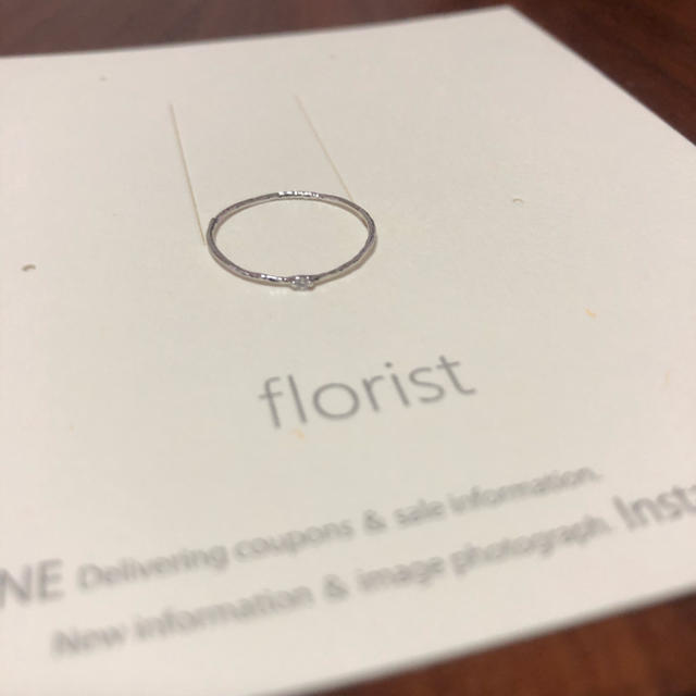 ★新品★ florist 一粒シルバーストーンワイヤーリング レディースのアクセサリー(リング(指輪))の商品写真