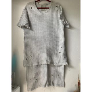 ミハラヤスヒロ(MIHARAYASUHIRO)のミハラヤスヒロ Ｔシャツ ダメージ 変形 ワッフル サーマル(Tシャツ/カットソー(七分/長袖))