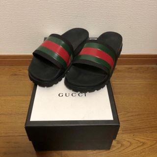 グッチ(Gucci)のGUCCI スライドウェブ サンダル(サンダル)