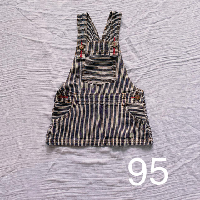 デニム ワンピース スカート 95 キッズ/ベビー/マタニティのキッズ服女の子用(90cm~)(ワンピース)の商品写真