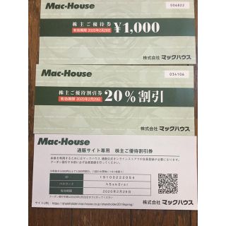 マックハウス(Mac-House)のマックハウス 株主優待(ショッピング)