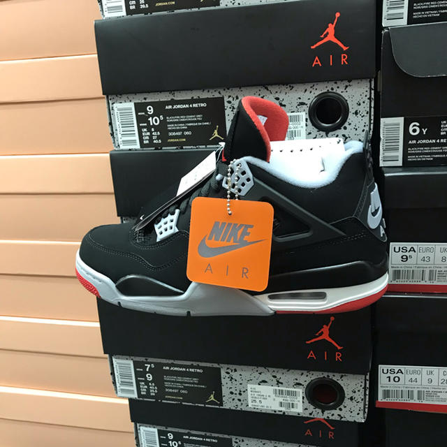 Air Jordan 4 Bred 27cm 国内正規品 黒タグ靴/シューズ