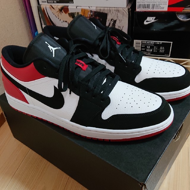 31cm ジョーダン 1 ロー つま黒 jordan 1 lowスニーカー