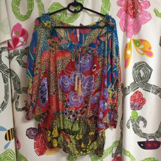 ツモリチサト(TSUMORI CHISATO)のもん様専用⭐︎ツモリチサト ☆ 花人間 シルクトップス ブラウス(シャツ/ブラウス(長袖/七分))