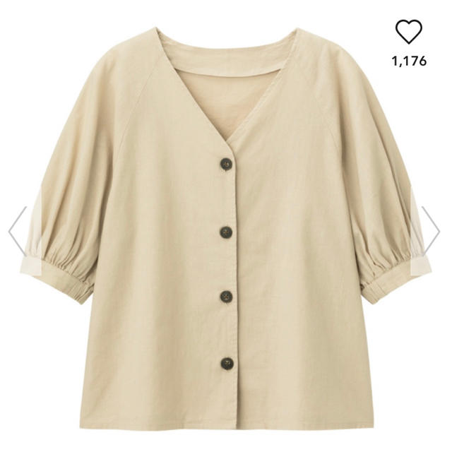 GU(ジーユー)のGU/ジーユー♡今期大人気!フロントボタンブラウスSサイズ レディースのトップス(シャツ/ブラウス(半袖/袖なし))の商品写真