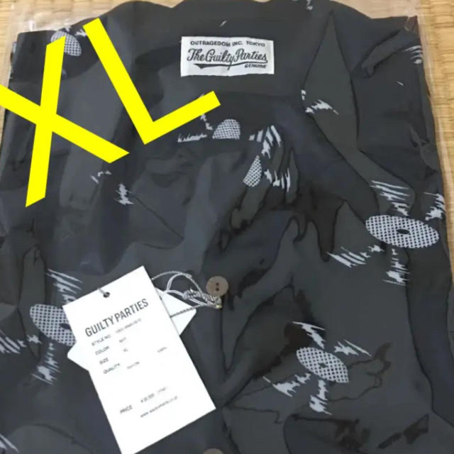 ワコマリア ハワイアンシャツ アロハシャツ レコード ネイビー XL 新品