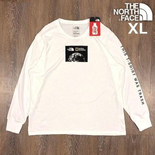 ザノースフェイス(THE NORTH FACE)の売切!ノースフェイス ロンT 袖ロゴ 限定 女性用(XL)白 180902(Tシャツ(長袖/七分))