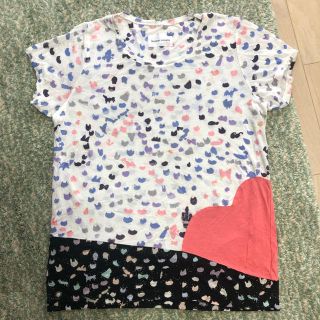 ツモリチサト(TSUMORI CHISATO)の夏目前🏖SALE【美品★送料込】ツモリチサト　ネコドットTシャツ(Tシャツ(半袖/袖なし))