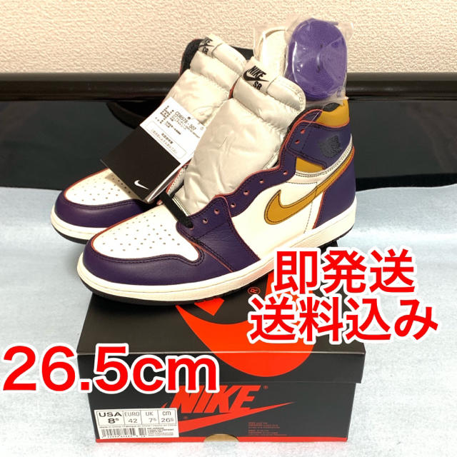 NIKE(ナイキ)のNike SB AIR JORDAN 1 HIGH LAKERS 26.5cm メンズの靴/シューズ(スニーカー)の商品写真