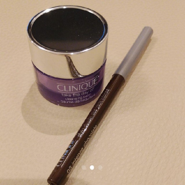 CLINIQUE(クリニーク)のクリニーク【CLINIQUE】アイライナー、クレンジングバームセット コスメ/美容のベースメイク/化粧品(アイライナー)の商品写真