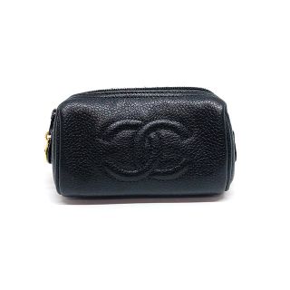 シャネル(CHANEL)のシャネル   ミニポーチ キャビアスキン  ココマーク  (ポーチ)