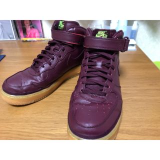 ナイキ(NIKE)のNIKE AIR FORCE 1（エアーフォースワン） ワインレッド紫(スニーカー)