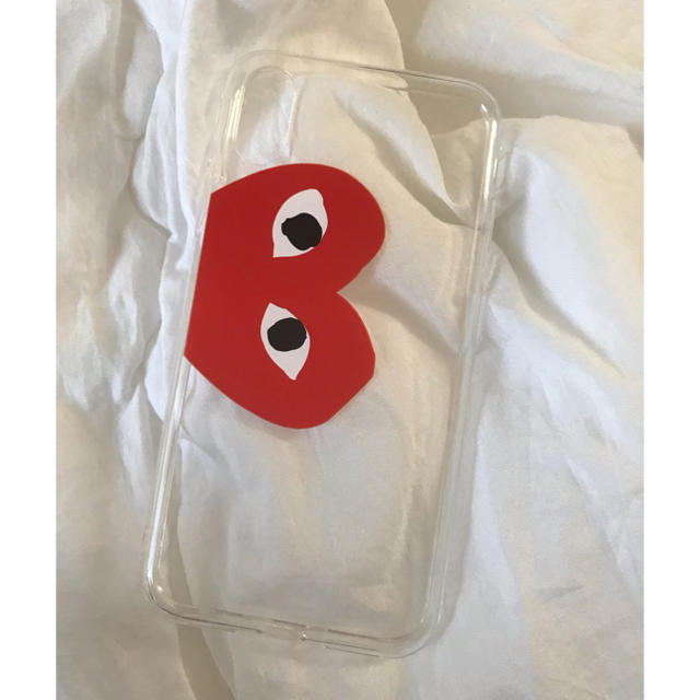 COMME des GARCONS(コムデギャルソン)のギャルソン ♡ iphoneケース X/XS 赤 シンプル クリア ハート スマホ/家電/カメラのスマホアクセサリー(iPhoneケース)の商品写真