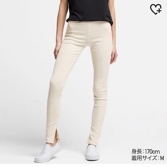 UNIQLO(ユニクロ)のUNIQLO リブスリットレギンス レディースのレッグウェア(レギンス/スパッツ)の商品写真