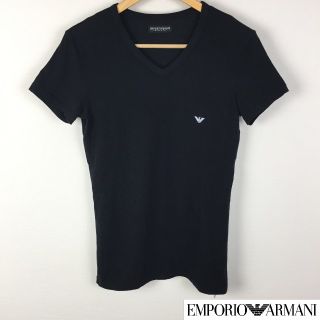 エンポリオアルマーニ(Emporio Armani)の美品 エンポリオアルマーニ 半袖Tシャツ ブラック サイズM(Tシャツ/カットソー(半袖/袖なし))