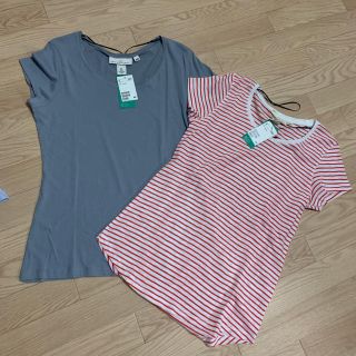 エイチアンドエム(H&M)のH&M レディースTシャツ新品未使用2枚(Tシャツ(半袖/袖なし))