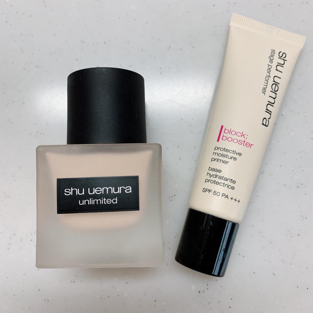 shu uemura(シュウウエムラ)のアンリミテッドラスティングフルイド&ステージパフォーマーブロックブースターセット コスメ/美容のベースメイク/化粧品(ファンデーション)の商品写真