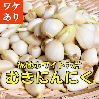 ☆ワケあり☆ 青森県田子町産 むきにんにく 福地ホワイト六片 約500g(野菜)