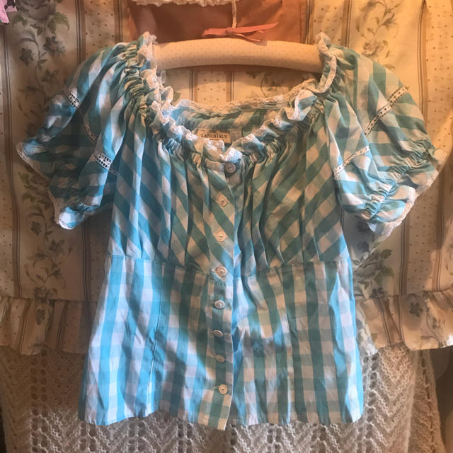 france vintage check blouse.