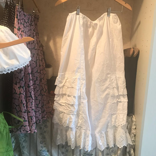 france vintage cotton skirt. レディースのスカート(ひざ丈スカート)の商品写真