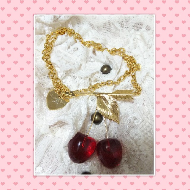 ローズマリーソワール★arrow cherry necklace ルサロンディ