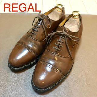 リーガル(REGAL)のリーガル 革靴 ストレートチップ ブラウン メンズ ビジネス(ドレス/ビジネス)