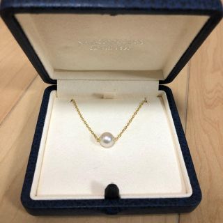 ミキモト(MIKIMOTO)のMIKIMOTO 一粒パールネックレス♡7mm 18k(ネックレス)