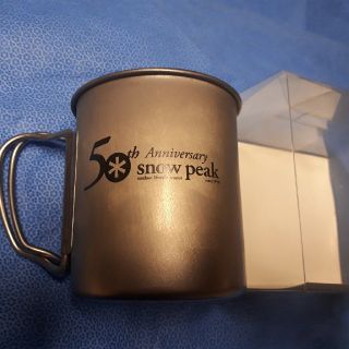 スノーピーク(Snow Peak)のレア！50th記念 限定！中古・チタンシングルマグ 450 (食器)