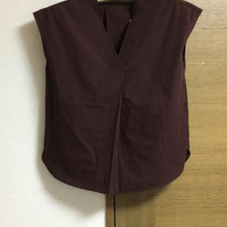 ジーユー(GU)のGU スキッパーシャツ 新品 ダークブラウン(シャツ/ブラウス(半袖/袖なし))