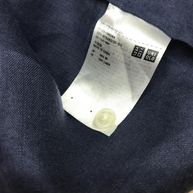 UNIQLO(ユニクロ)の2回程度の着用！リネン100%シャツ レディースのトップス(シャツ/ブラウス(長袖/七分))の商品写真