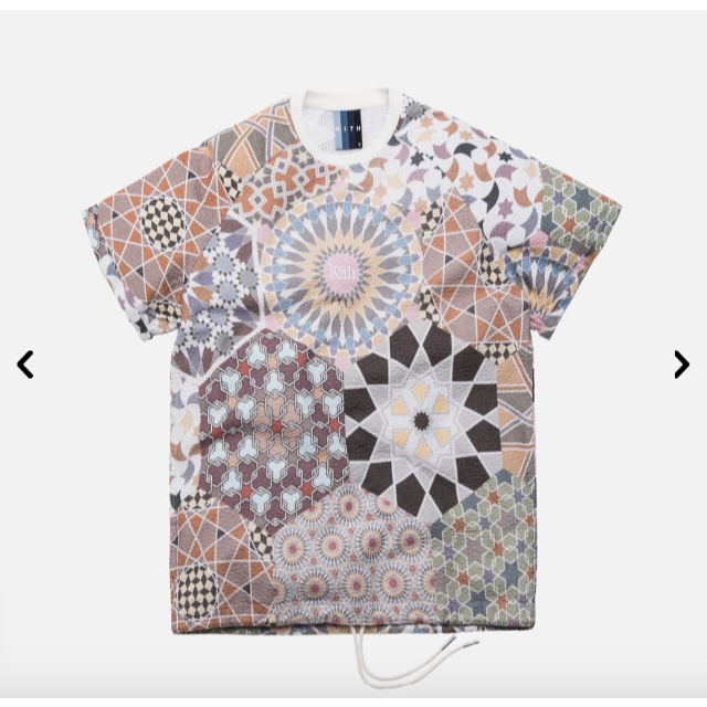 Tシャツ/カットソー(半袖/袖なし)HOWARD MOROCCAN TILE PRINT SEERSUCKER T