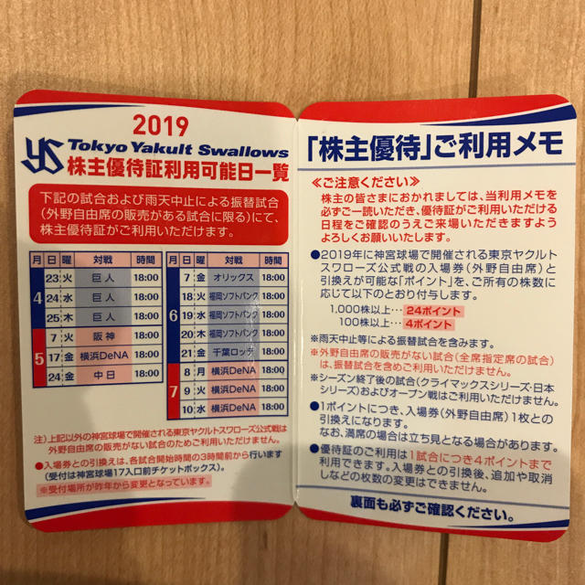 東京ヤクルトスワローズ(トウキョウヤクルトスワローズ)のヤクルト戦 神宮球場 外野券4枚 横浜DeNA戦 7/8.9.10 チケットのスポーツ(野球)の商品写真