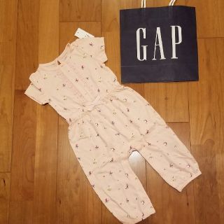 ベビーギャップ(babyGAP)の70 花柄×フリル　ロンパース(ロンパース)