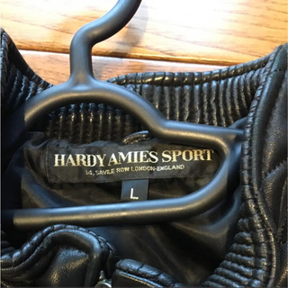 HARDY AIMES レザージャケット ラムレザー 羊革 黒×茶 メンズ LL