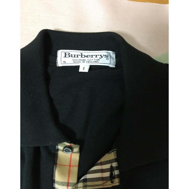 BURBERRY(バーバリー)のバーバリー ポロシャツ  メンズ S  ブラック メンズのトップス(ポロシャツ)の商品写真